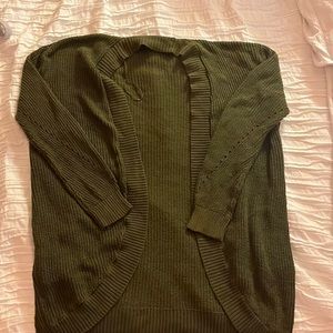 ae oversized green cardigan